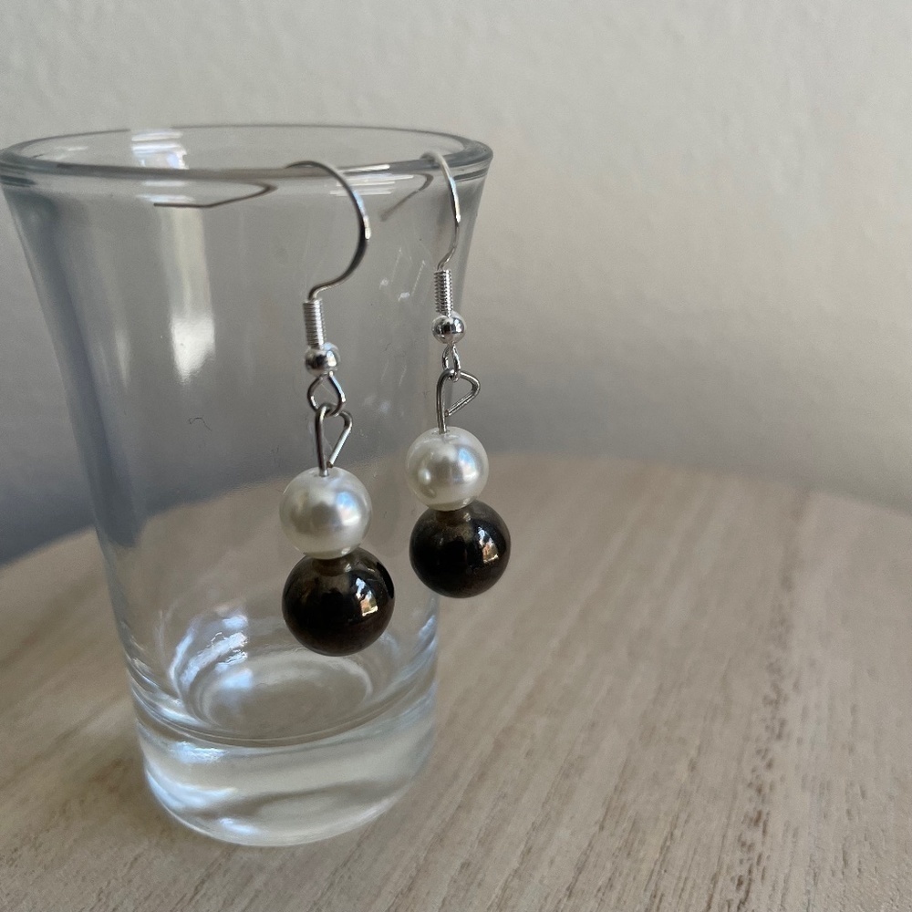 Two-Toned Beaded Earrings